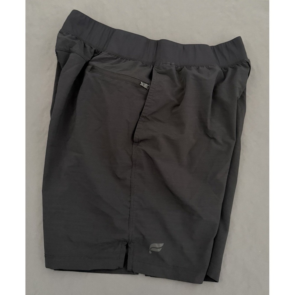 Fabletics Fundamental Short II Mens Large Black Lined Zip Pockets‎ Athletic